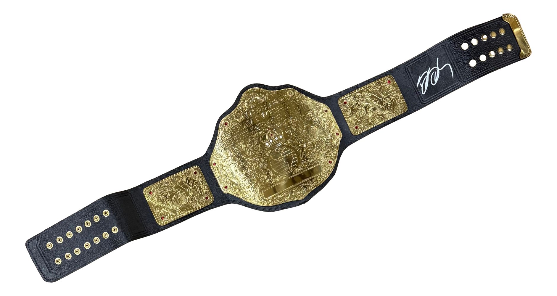 WWE WCW ゴールドバーグ チャンピオンベルト Bill Goldberg WCW Signed Full Size Big Gold Heavyweight